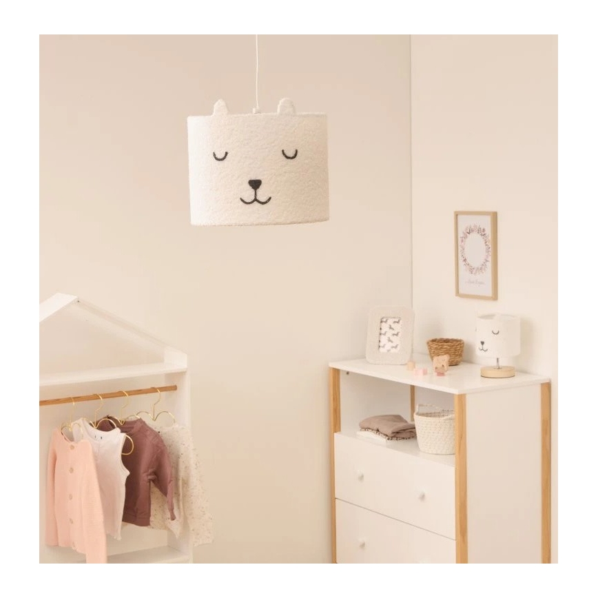 Atmosphera - Kinderhanglamp met snoer TOXEY 1xE27/25W/230V beertje
