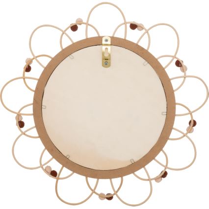 Atmosphera - Kinderwandspiegel CAMPAIN Ø 38 cm rotan