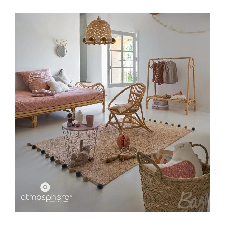 Atmosphera - Kinderwandspiegel RABBIT 37x24 cm bamboe