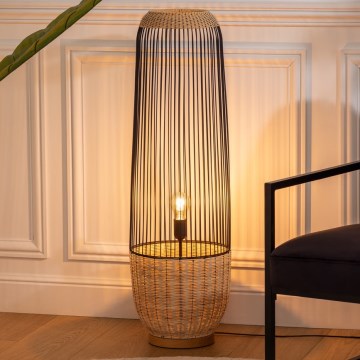 Atmosphera - Lampadaire ANEA 1xE27/40W/230V rotin/hêtre