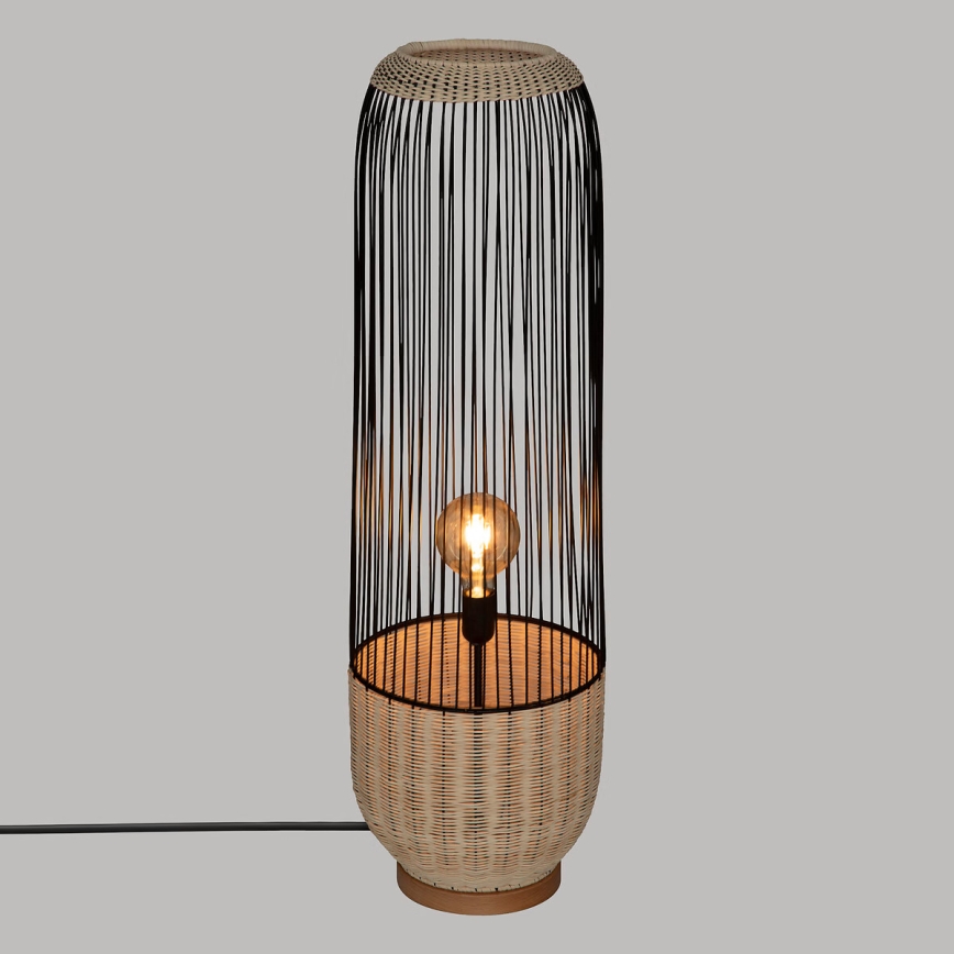 Atmosphera - Lampadaire ANEA 1xE27/40W/230V rotin/hêtre