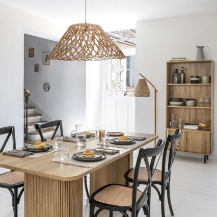 Atmosphera - Lampadaire PALM 1xE27/60W/230V bambou/chanvre