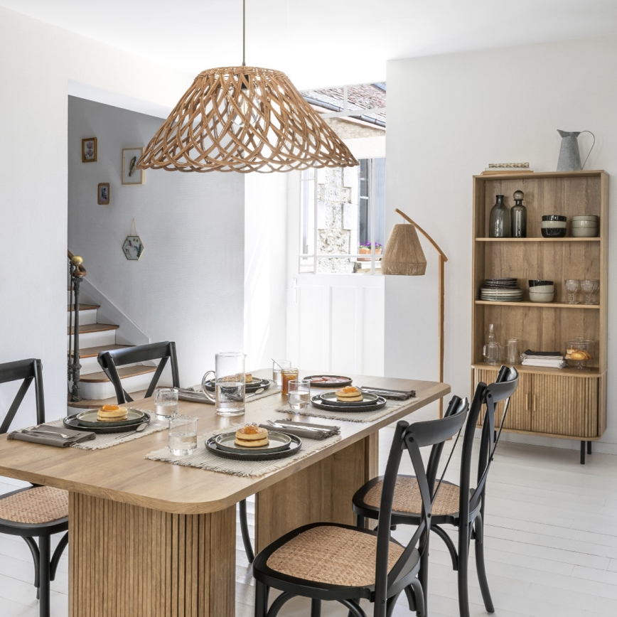 Atmosphera - Lampadaire PALM 1xE27/60W/230V bambou/chanvre