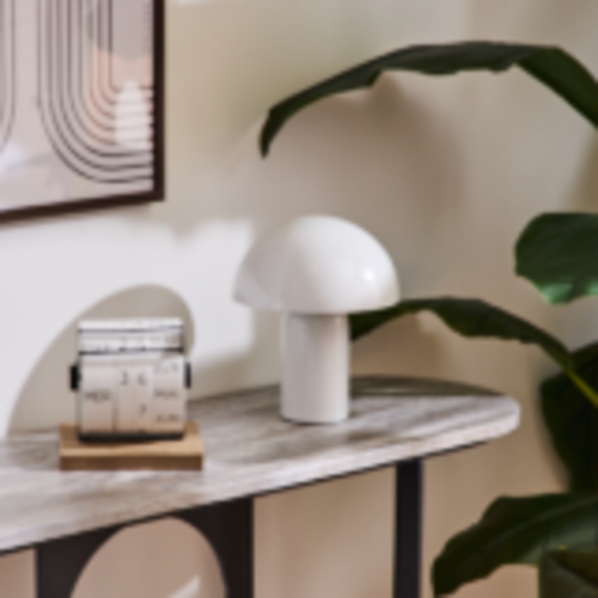 Atmosphera - Lampe de table LITO 1xE27/25W/230V blanche