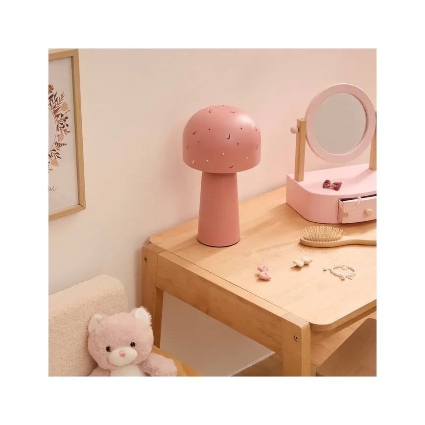 Atmosphera - Lampe de table pour enfants STARRY MUSHROOM 1xE14/25W/230V rose