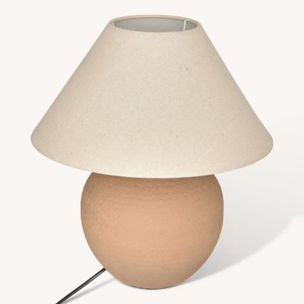 Atmosphera - Lampe de table SEIYA 1xE27/60W/230V marron/beige