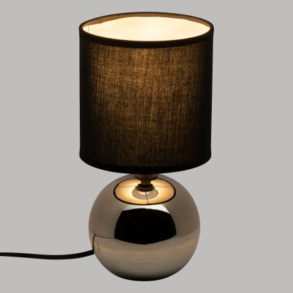 Atmosphera - Lampe de table TIMÉO 1xE14/60W/230V chrome brillant/noir