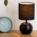 Atmosphera - Lampe de table TIMÉO 1xE14/60W/230V noir brillant