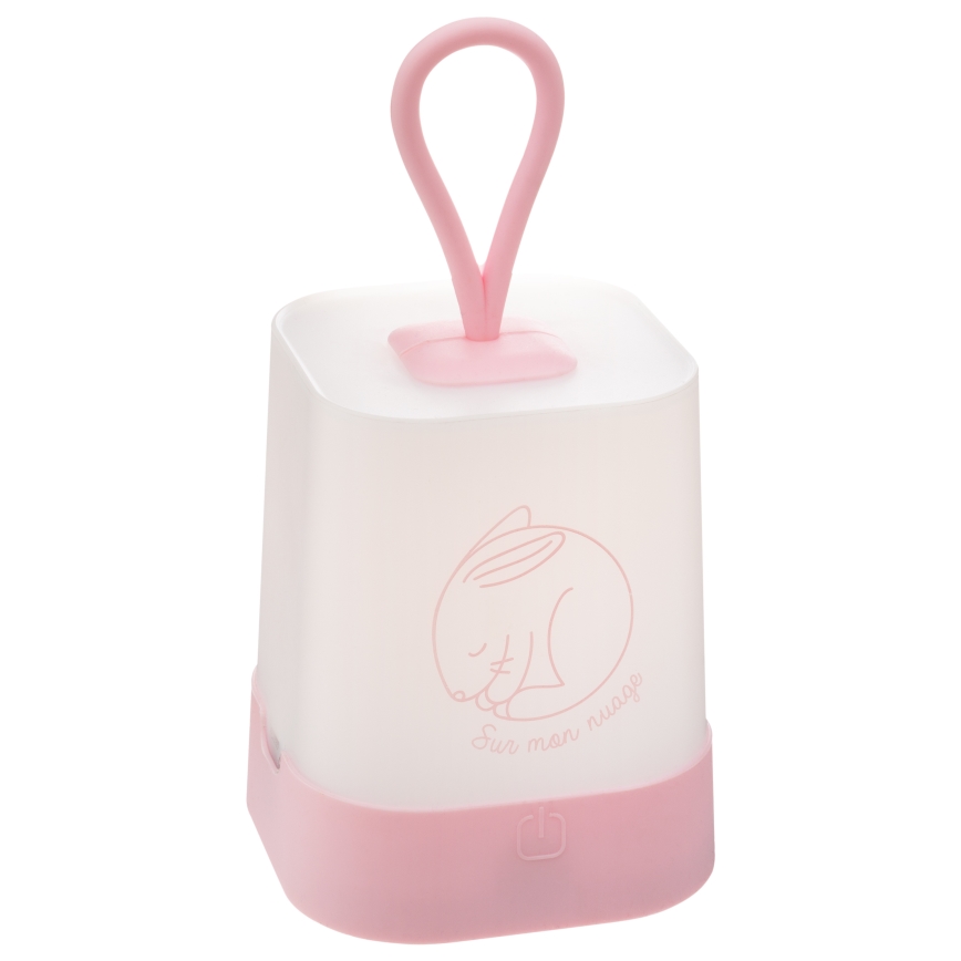 Atmosphera - LED met touchbediening oplaadbaar nachtlampje voor kinderen RABBIT LED/3,7V 1200 mAh roze