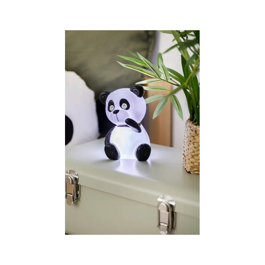 Atmosphera - LED-nachtlampje voor kinderen PANDA LED/3xLR44