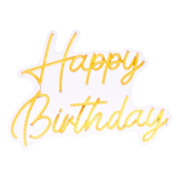 Atmosphera - LED-neon wanddecoratie HAPPY BIRTHDAY LED/5V