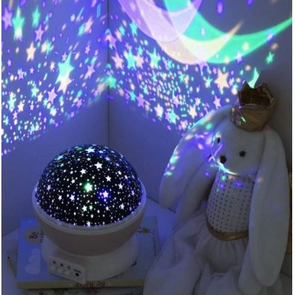 Atmosphera - LED-projector voor kinderen 3xAA roze