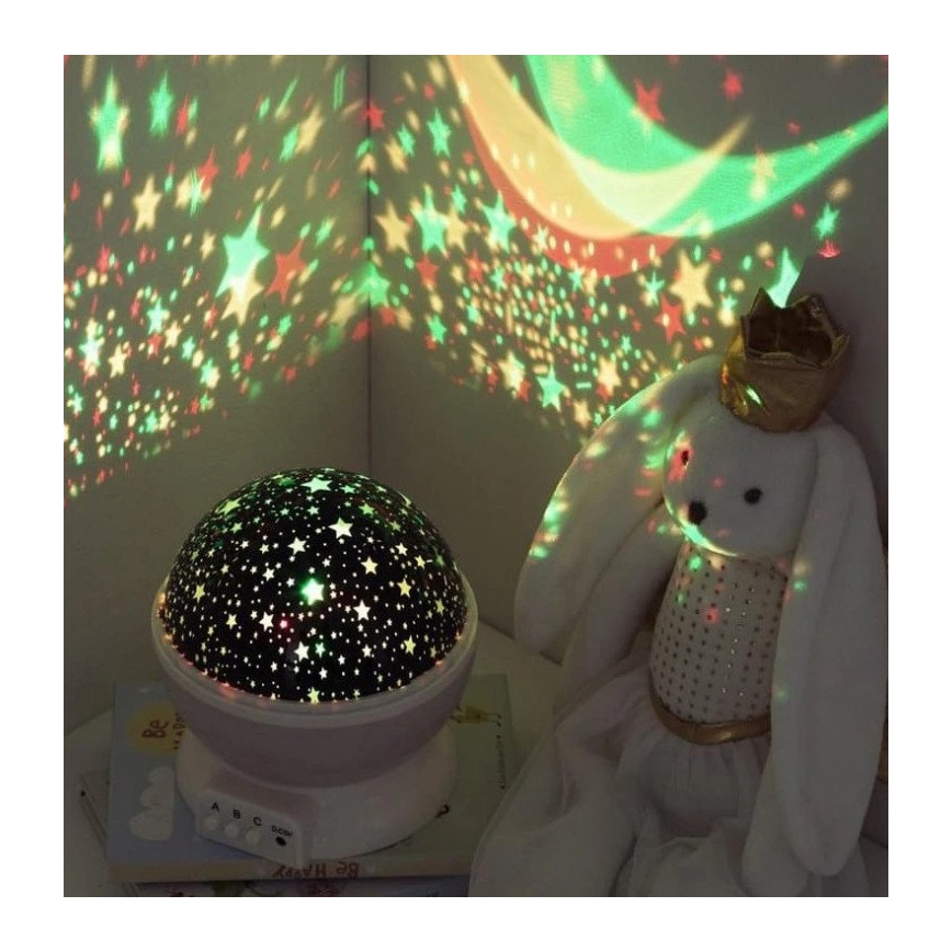 Atmosphera - LED-projector voor kinderen 3xAA roze