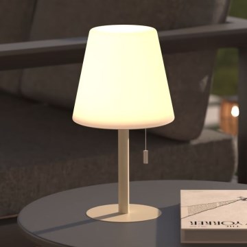 Atmosphera - LED RGBW Oplaadbaar buitenshuis tafellamp ZACK LED/3,7V 1200 mAh IP44 beige