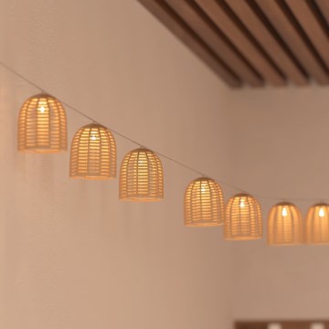 Atmosphera - LED Solar Decoratieve lichtsnoer AIA 10xLED 3,35m IP44 warm wit