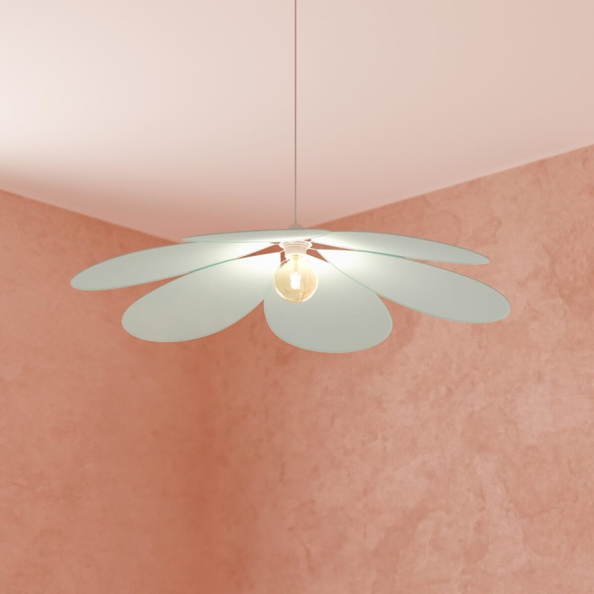Atmosphera - Lustre pour enfant suspendu sur câble NAYA 1xE27/40W/230V Ø 72 cm vert menthe