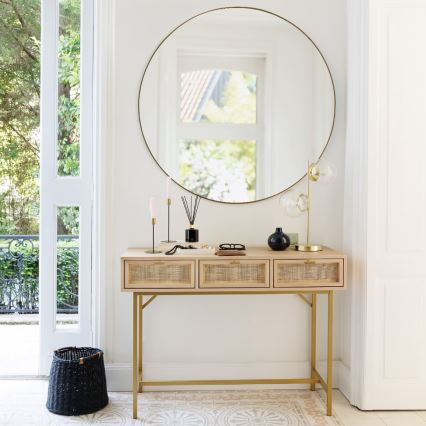 Atmosphera - Miroir mural ALICE d. 110 cm noir