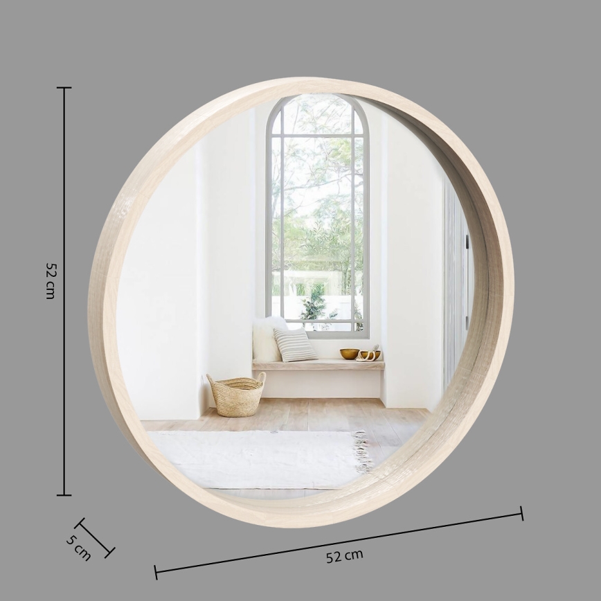 Atmosphera - Miroir mural OLAV d. 52 cm paulownia