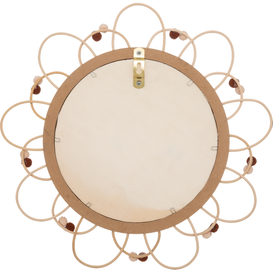 Atmosphera - Miroir mural pour enfant CAMPAIN Ø 38 cm en rotin