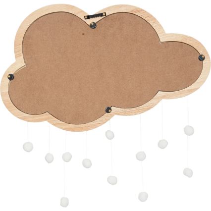 Atmosphera - Miroir mural pour enfants CLOUD 40x36 cm en bois d'hévéa