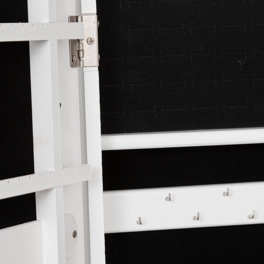 Atmosphera - Miroir sur pied avec boîte à bijoux KRISTIN 146,8 x 37 cm blanc