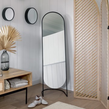 Atmosphera - Miroir sur pied JEF 136x39,5 cm noir