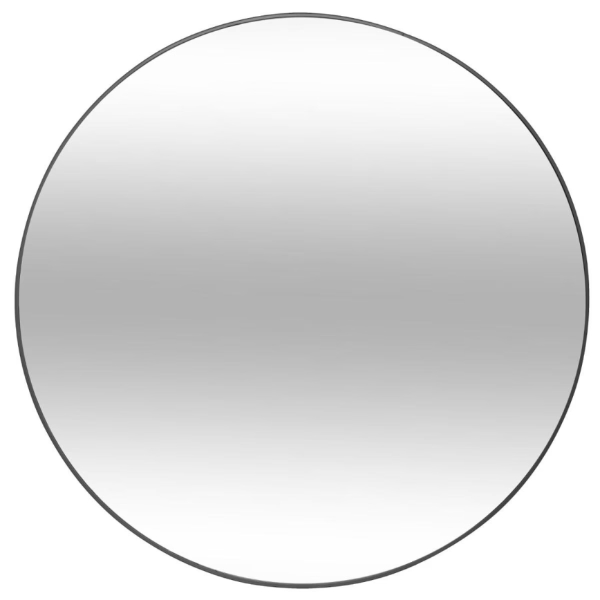Atmosphera - muur spiegel ALICE diameter 76 cm zwart