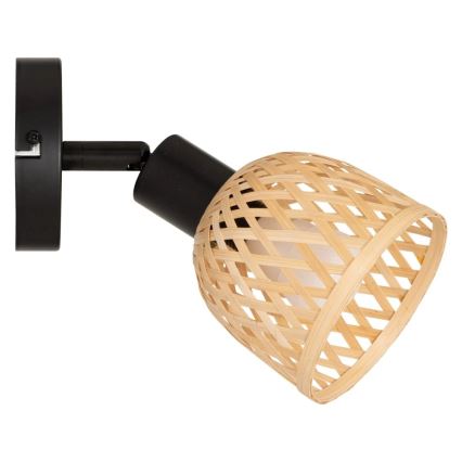 Atmosphera - Nástěnné bodové svítidlo LIO s bambusovým stínidlem 1xE27/25W/230V