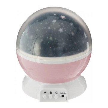 Atmosphera - Projecteur LED pour enfants 3xAA rose