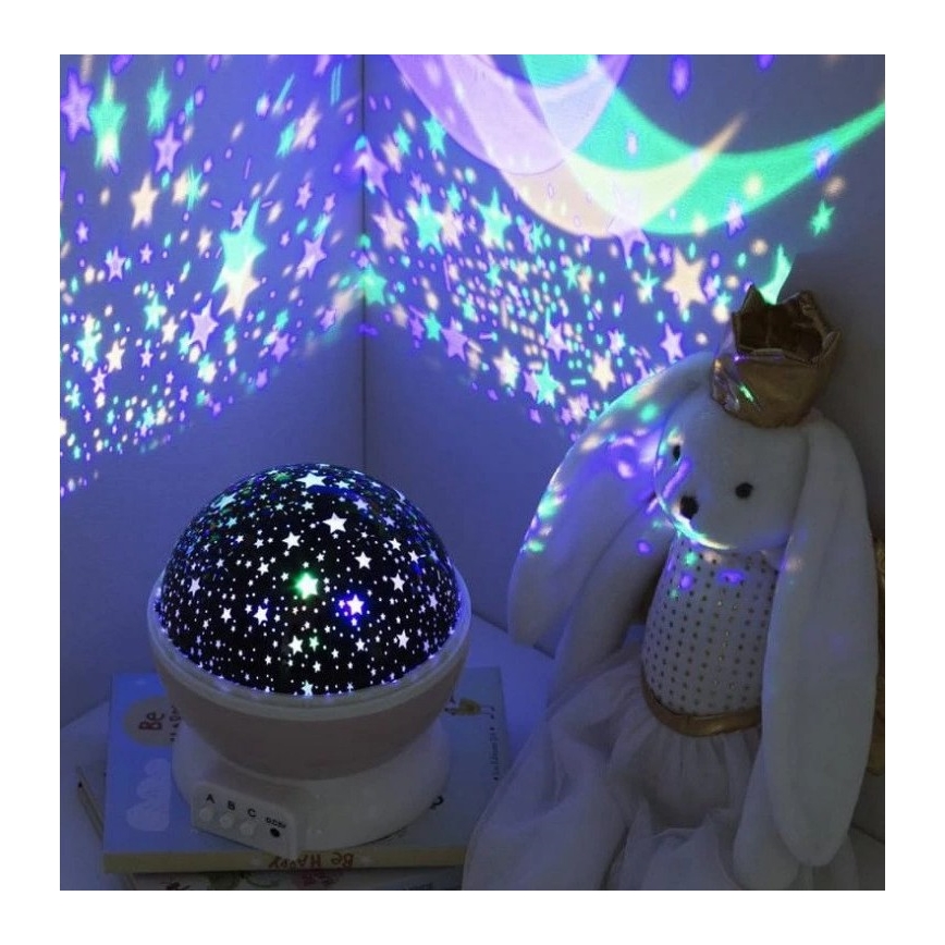 Atmosphera - Projecteur LED pour enfants 3xAA rose