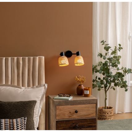 Atmosphera - Spotlamp LIO 2xE27/25W/230V bamboe