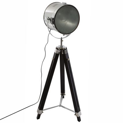 Atmosphera - Staande Lamp EBOR 1xE27/25W/230V grenen/glanzend chroom