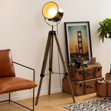 Atmosphera - Staande Lamp EBOR 1xE27/25W/230V grenen/messing