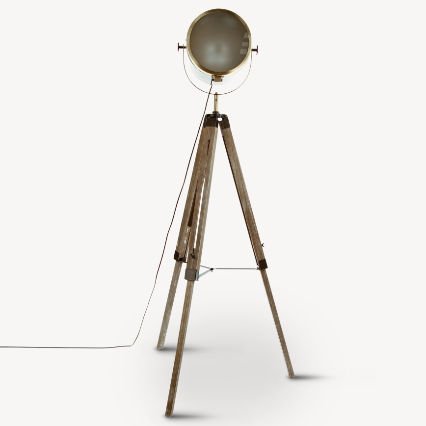 Atmosphera - Staande Lamp EBOR 1xE27/25W/230V grenen/messing