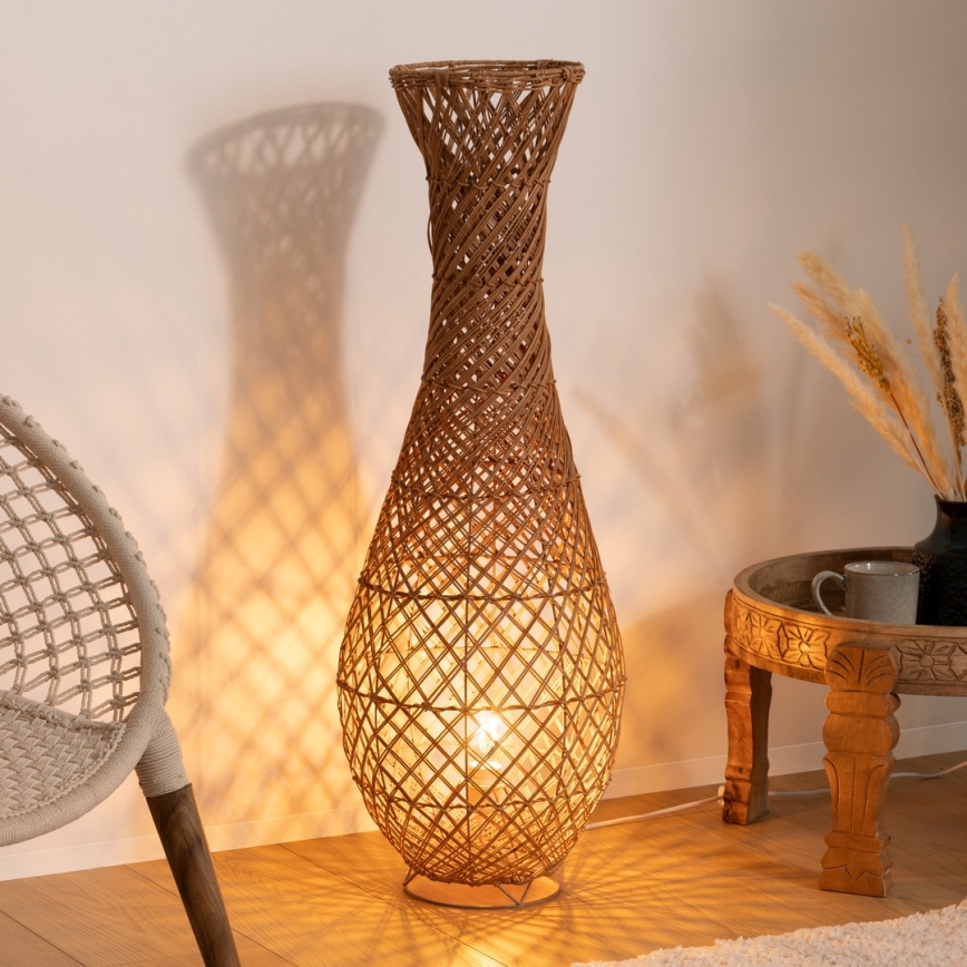 Atmosphera - Staande Lamp ELOISE 1xE27/40W/230V rotan