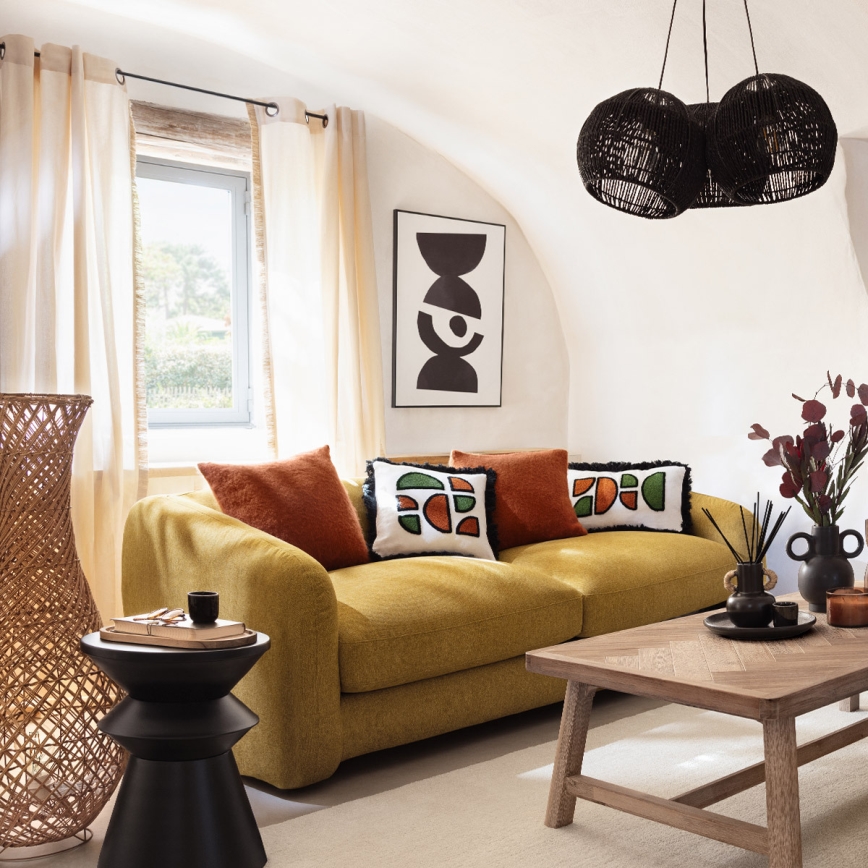 Atmosphera - Staande Lamp ELOISE 1xE27/40W/230V rotan