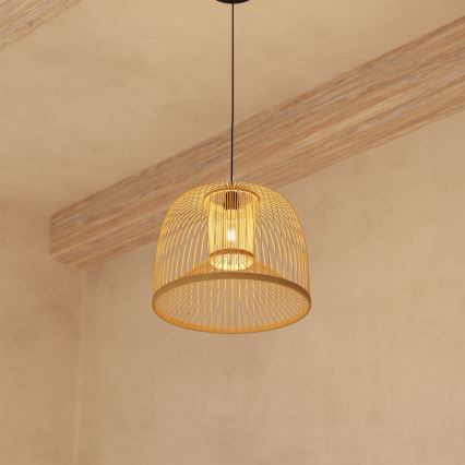 Atmosphera - Suspension filaire AMY 1xE27/40W/230V bambou
