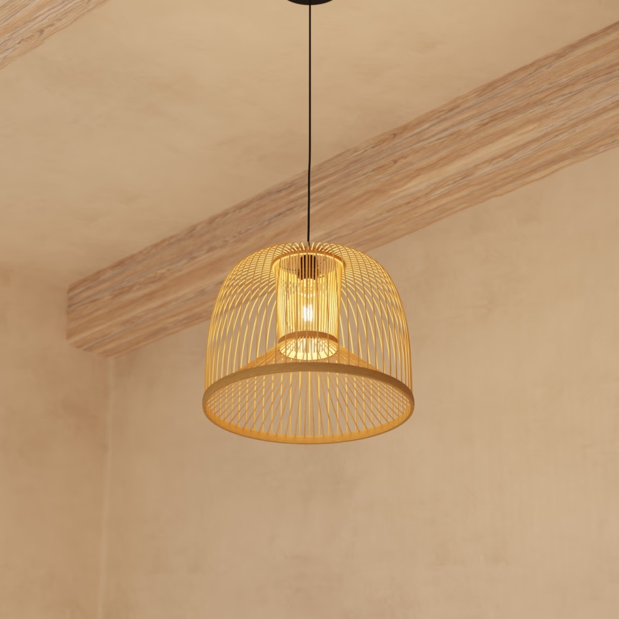Atmosphera - Suspension filaire AMY 1xE27/40W/230V bambou