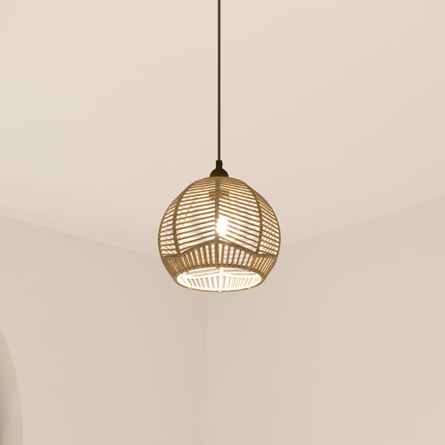 Atmosphera - Suspension filaire CAREN 1xE27/40W/230V jute