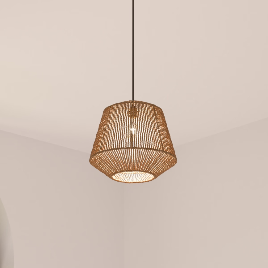 Atmosphera - Suspension filaire JILY 1xE27/40W/230V jute beige