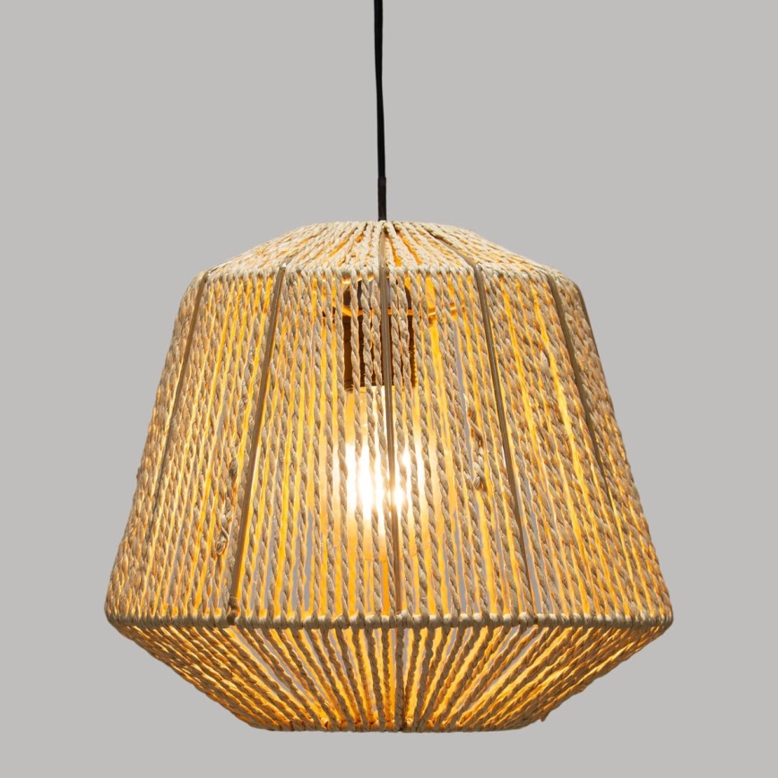 Atmosphera - Suspension filaire JILY 1xE27/40W/230V jute beige