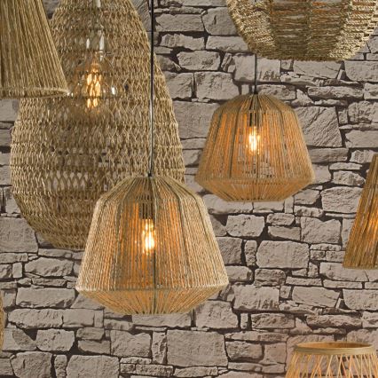 Atmosphera - Suspension filaire JILY 1xE27/40W/230V jute beige