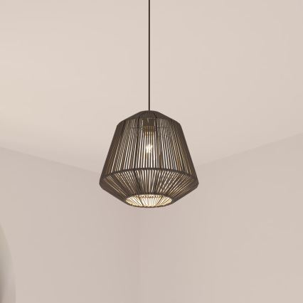Atmosphera - Suspension filaire JILY 1xE27/40W/230V jute noir