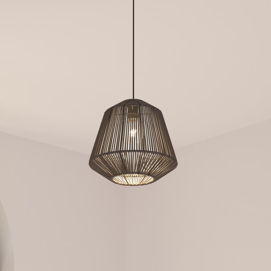 Atmosphera - Suspension filaire JILY 1xE27/40W/230V jute noir