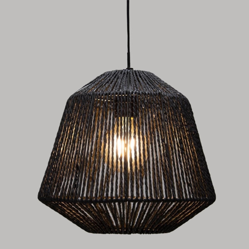 Atmosphera - Suspension filaire JILY 1xE27/40W/230V jute noir