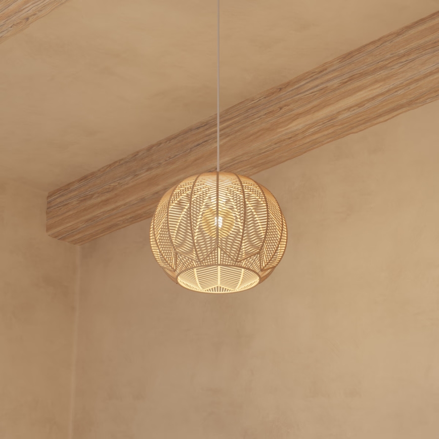 Atmosphera - Suspension filaire KITA 1xE27/40W/230V rotin