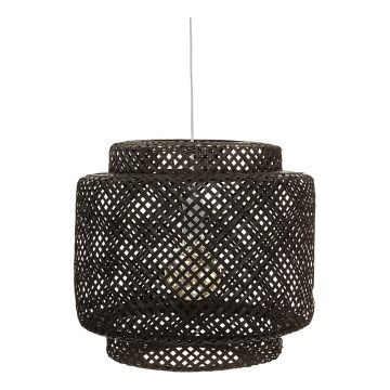 Atmosphera - Suspension filaire LIBY 1xE27/40W/230V bambou/noir
