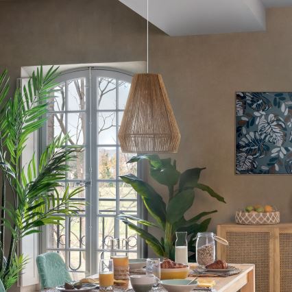 Atmosphera - Suspension filaire PALM 1xE27/40W/230V jute