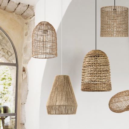 Atmosphera - Suspension filaire PALM 1xE27/40W/230V jute