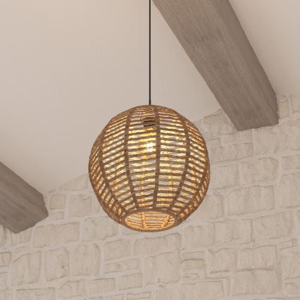 Atmosphera - Suspension filaire RANA 1xE27/40W/230V rotin